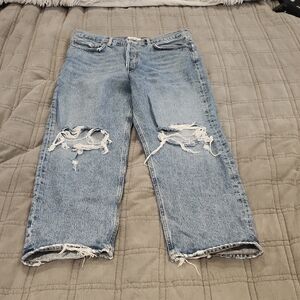 Agolde High Rise Distressed Light Blue Jeans Size 31!